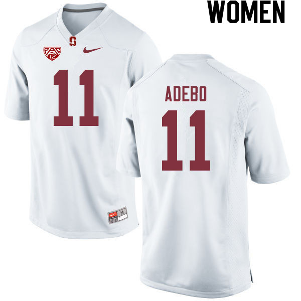 Women #11 Paulson Adebo Stanford Cardinal College Football Jerseys Sale-White - Click Image to Close